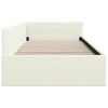 vidaXL Hoekbedframe Cr&egrave;me 100 cm x 200 cm VelvetenPlywood