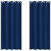 vidaXL Zwart-out Gordijnen met Ringen 2 st Donkerblauw 245 x 140 cm