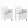 vidaXL Tuinstoel met kussen 2 pcs Wit 53 x 49 x 85 cm Polypropyleen