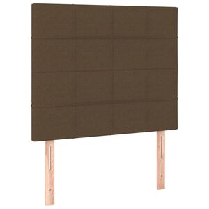 vidaXL Hoofdbord donkerbruin 90x5x118/128 cm Stof