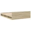 vidaXL Bedframe met lades bewerkt hout sonoma eikenkleurig 135x190 cm
