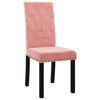 vidaXL Eetkamerstoelen 6 st fluweel roze