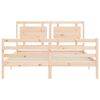vidaXL Bedframe met hoofdbord massief hout