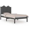 vidaXL Bedframe massief grenenhout grijs 90x200 cm