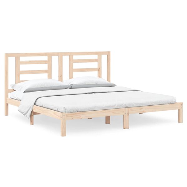 vidaXL Bedframe zonder matras massief grenenhout 200x200 cm