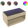 vidaXL Salontafel met Infinity LED 90x50x50 cm sonoma eikenkleurig