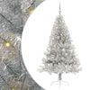 vidaXL Kunstmatig Voorverlicht Kerstboom Zilver 180 cm PET