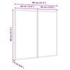 vidaXL Bulletinbord Zwart 80 x 80 x 1.4 cm Massief grenenhout
