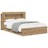 vidaXL Bedframe met opbergruimte en hoofdbord Artisanaal eiken