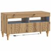 vidaXL LED tv-meubel Artisanaal eiken Bewerkt hout