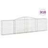 vidaXL Schanskorven 10 st gewelfd 400x30x100/120 cm ijzer