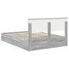 vidaXL Opslag bed met lade Grijs Sonoma 140 x 200 cm Bewerkt hout