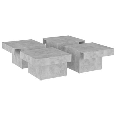 vidaXL Salontafel 90x90x28 cm spaanplaat betongrijs