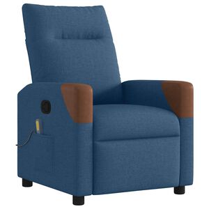 vidaXL Massagestoel verstelbaar stof blauw