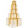vidaXL Kerst led-cadeaudozen stapel 250 LED's Warmwit 56 x 56 x 120 cm