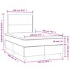 vidaXL Boxspring met matras en LED kunstleer zwart 120x190 cm
