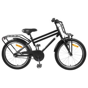 vidaXL Kinderfiets 20 Inch voor 6-11 jaar oud Zwart
