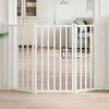 vidaXL Hondenhek inklapbaar 3 panelen 150 cm massief vurenhout wit