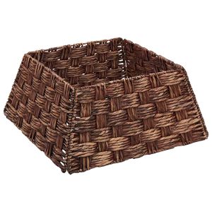 vidaXL Kerstboomkraag Vierkant Bruine Was 50 x 50 x 25 cm Waterhyacint