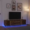 vidaXL Tv-meubel met LED-verlichting 193,5x41x50 cm oud houtkleurig