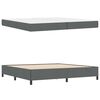 vidaXL Boxspringbed met matras Donkergrijs 200 x 200 cm Stof