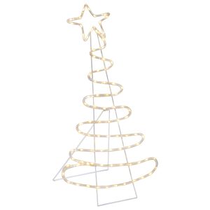 vidaXL Led-kerstboomsilhouet LOVIISA 100 LED's Warmwit 51 x 99 cm