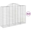 vidaXL Schanskorven 14 st gewelfd 200x50x140/160 cm ijzer
