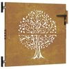 vidaXL Tuinpoort 85 x 75 cm Poedergecoat staal Zwart Vergrendelbaar