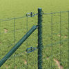 vidaXL Hek met Paal Groen 0,6 x 10 m Staal en PVC