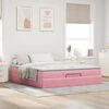 vidaXL Ottoman bed met matras 180x200 cm fluweel roze
