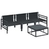 vidaXL Tuin Sofa Set Antraciet Staal