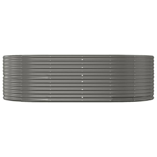 vidaXL Plantenbak 212x140x68 cm gegalvaniseerd staal grijs