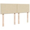 vidaXL Boxspring met matras stof cr&egrave;mekleurig 160x200 cm