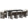 vidaXL Tuin eettafelset 9 st Bruin poly rattan