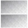 vidaXL Trap Tread Rechthoekig 2 pcs Zilver 80 x 40 cm Aluminium