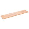 vidaXL Tafelblad natuurlijke rand 200x50x(2-4) cm eikenhout lichtbruin