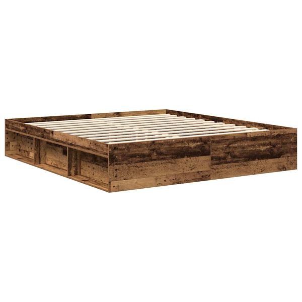 vidaXL Bedframe zonder matras 180x200 cm bewerkt hout oud hout