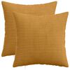 vidaXL Kussensloop 2 pcs HEERLEN Geel 30 x 30 cm corduroy