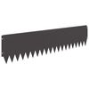 vidaXL Gazonrand 10 st 103 x 25 cm Staal Zwart