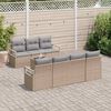 vidaXL Tuin Sofa Set met kussen 8 pcs Beige, Grijs 55 x 55 x 37 cm