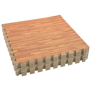 vidaXL Zwembad Grondmat 12 st Hout 4,32 ㎡ EVA Schuim