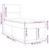 vidaXL Boxspring met matras fluweel zwart 80x200 cm