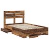 vidaXL Bedframe met lade met hoofdeinde met opslag Bewerkt hout