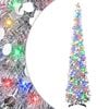 vidaXL Pop-up LED-kerstboom met ster 120 cm 50 LED's PET zilver