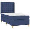vidaXL Boxspring met matras stof blauw 100x200 cm