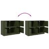 vidaXL Dressoir 99x39x73 cm staal olijfgroen