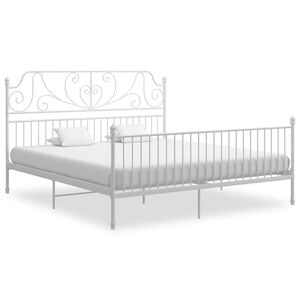 vidaXL Bedframe metaal wit 200x200 cm