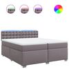 vidaXL Boxspring met matras kunstleer grijs 200x200 cm