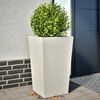 vidaXL Plantenbakken 2 st 45x45x75 cm staal wit