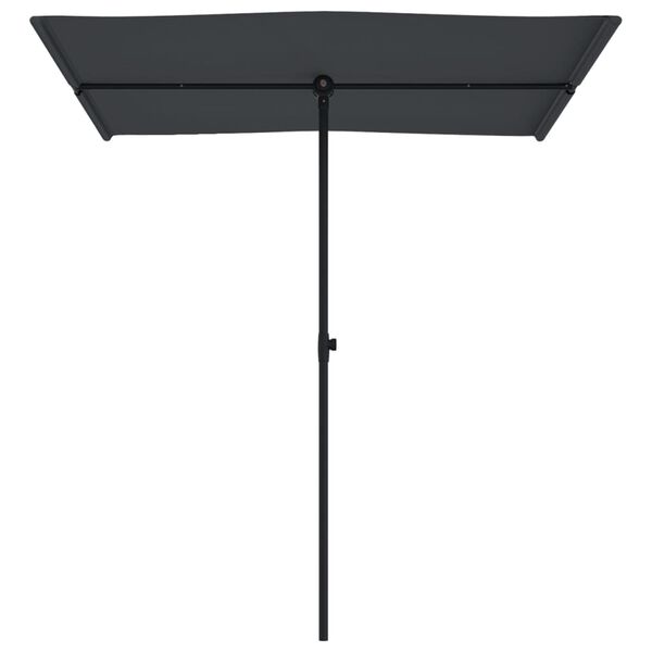 vidaXL Parasol met aluminium paal 180x110 cm zwart